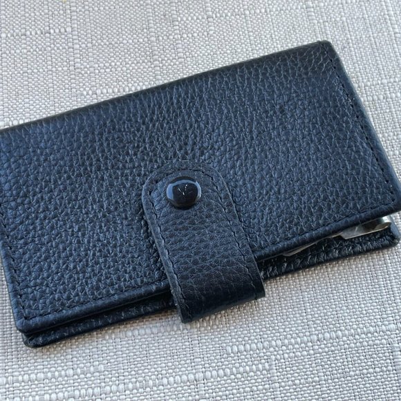 key chains Pouch Black Genuine Leather Keys Holder Handmade Wallet - Picture 1 of 8